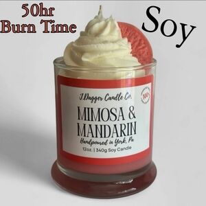 Mimosa and Mandarin Soy Dessert Candle , 12oz.. 50 Hr Burn❗️